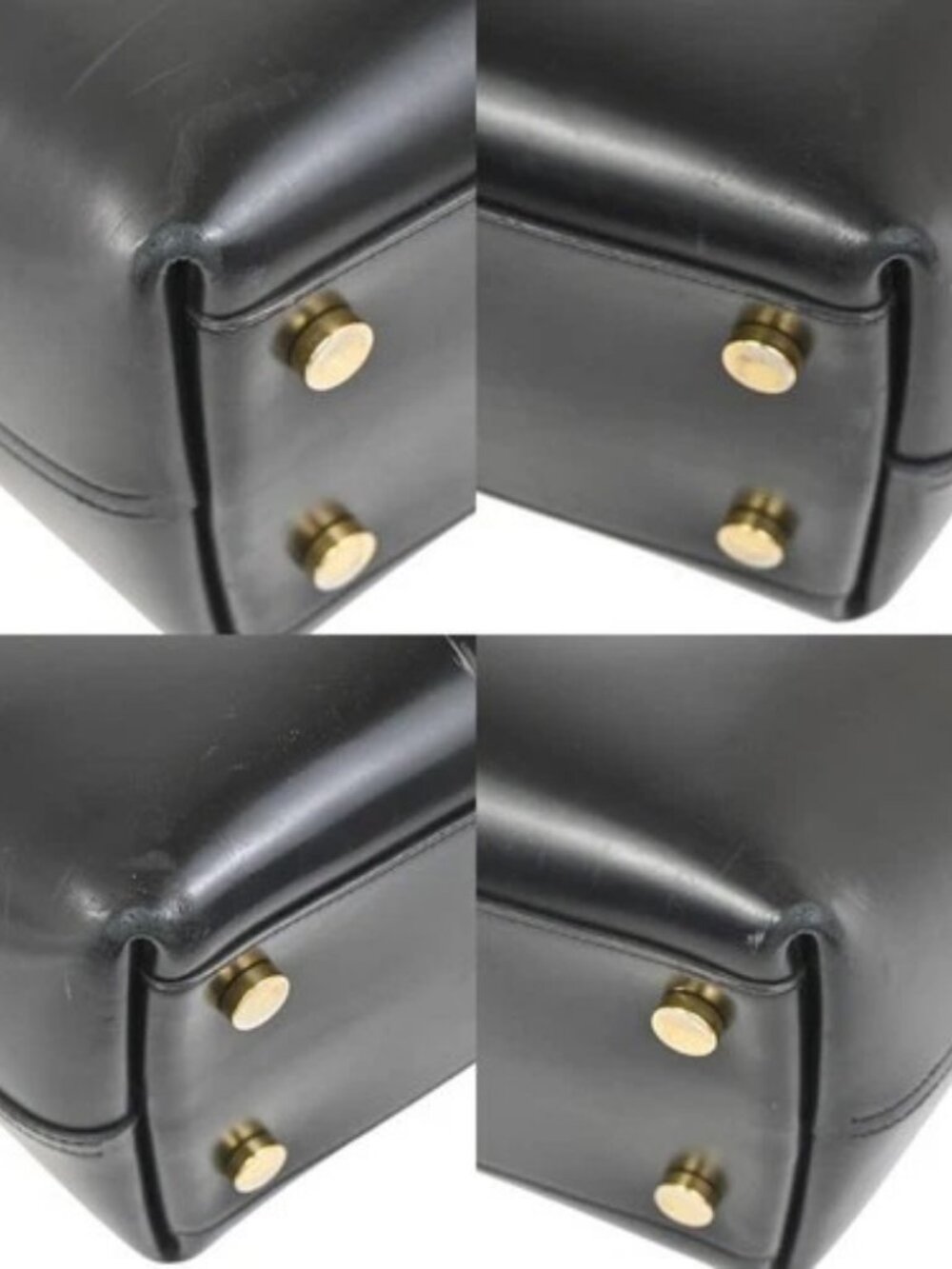 SAINT LAURENT Shoulder Hand Tote Bag Pouch Leather Black GHW Italy 95RL924 - Picture 7 of 15